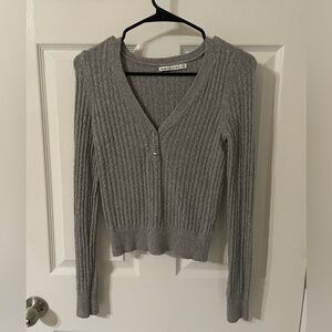 Abercrombie & Fitch Fitted Cable Knit Sweater